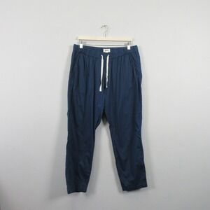 Pact Lounge Pants Men XL Blue Organic Cotton Elastic Waist Drawstring Casual 356